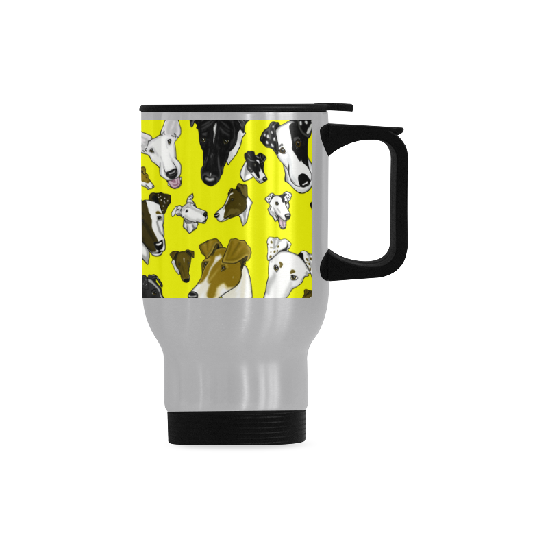 SFT- yellow Travel Mug (Silver) (14 Oz)