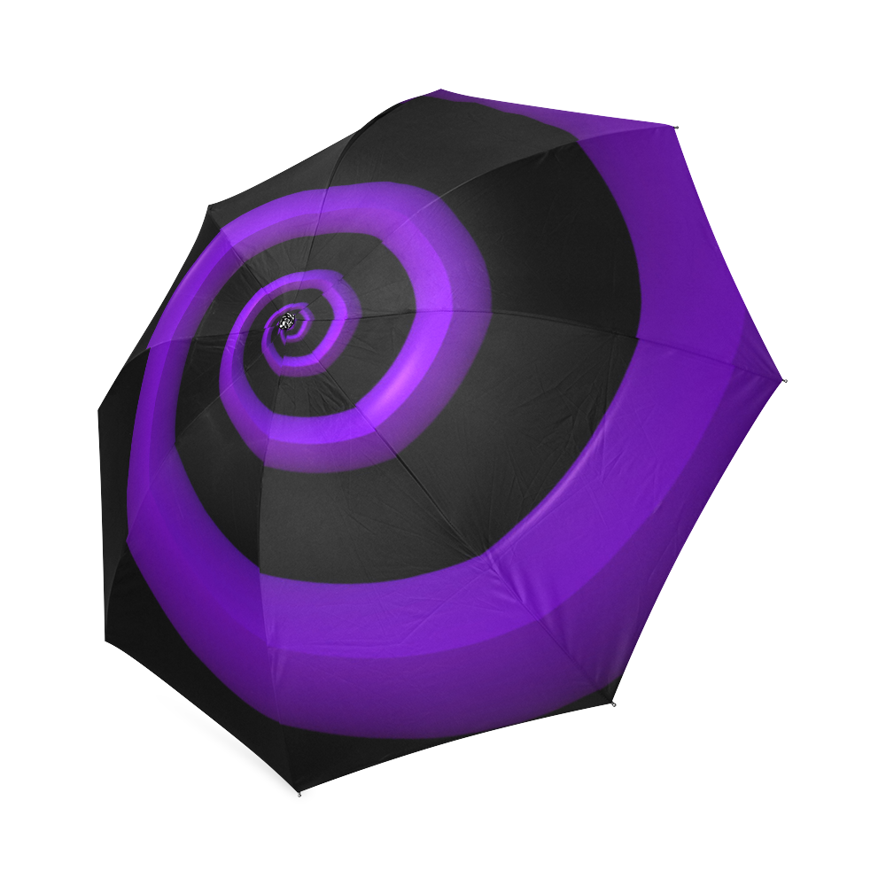 Purple/Black Spiral Foldable Umbrella (Model U01)