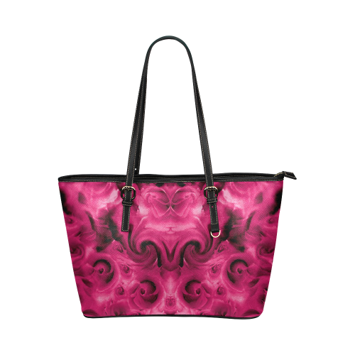roses 2-42x65 -11 Leather Tote Bag/Large (Model 1651)