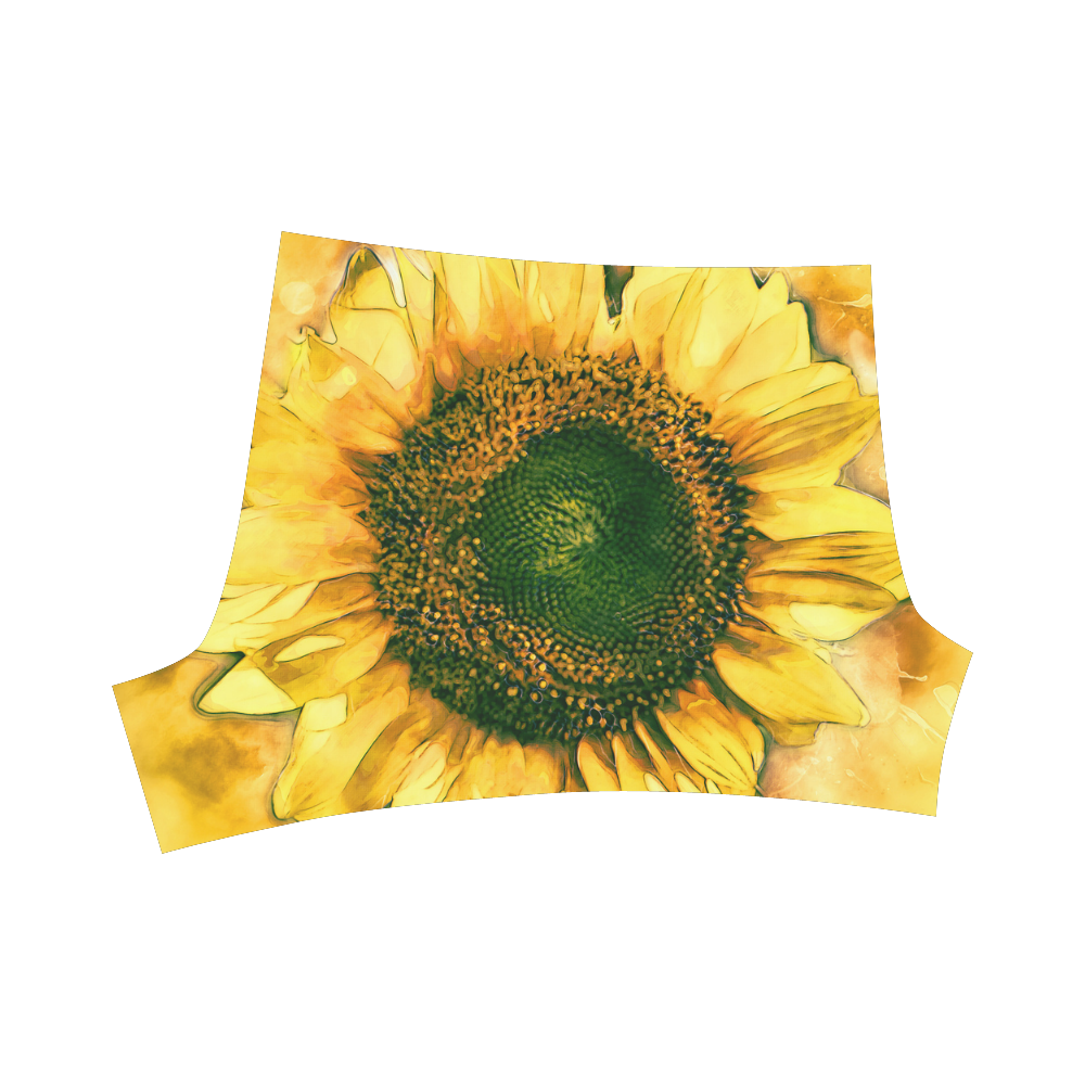 Painting Sunflower - Life is in full bloom Briseis Skinny Shorts (Model L04)