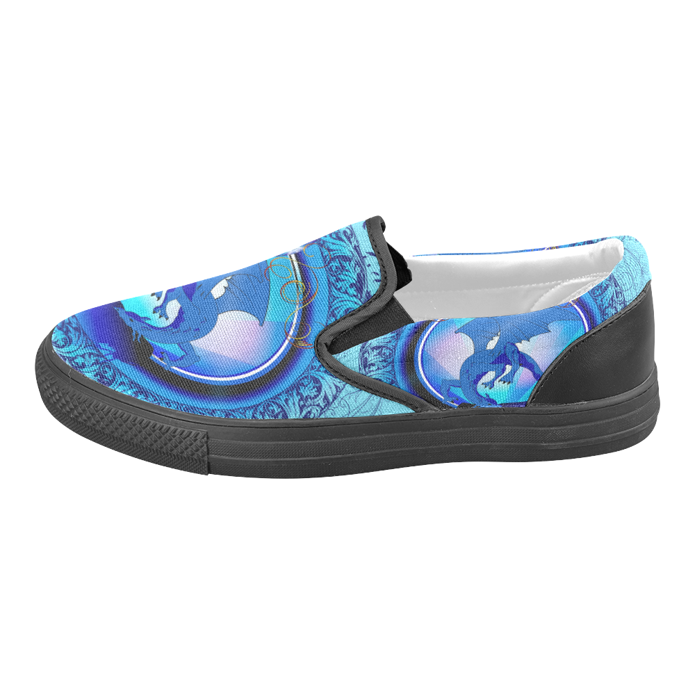 The dragon Women's Unusual Slip-on Canvas Shoes (Model 019)