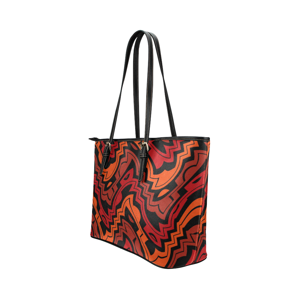 Heat Wave Leather Tote Bag/Large (Model 1651)