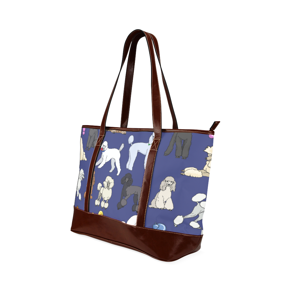 poodles navy Tote Handbag (Model 1642)