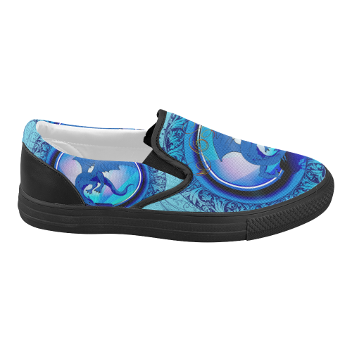 The dragon Women's Slip-on Canvas Shoes (Model 019)