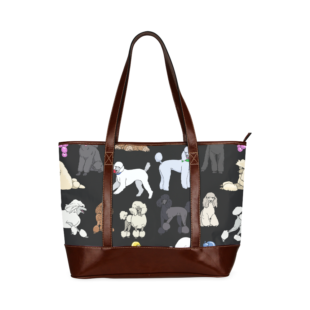 poodles black Tote Handbag (Model 1642)