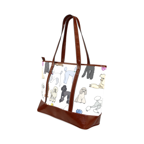 poodles white Tote Handbag (Model 1642)