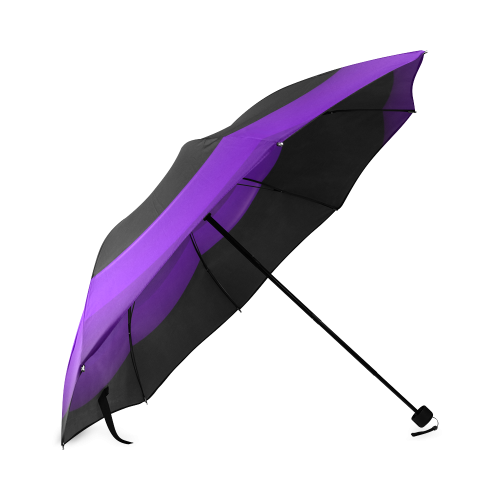 Purple/Black Spiral Foldable Umbrella (Model U01)