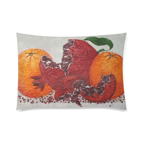 pomegranate Custom Zippered Pillow Case 20"x30" (one side)