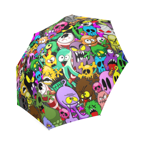 Monsters Doodles Characters Saga Foldable Umbrella (Model U01)