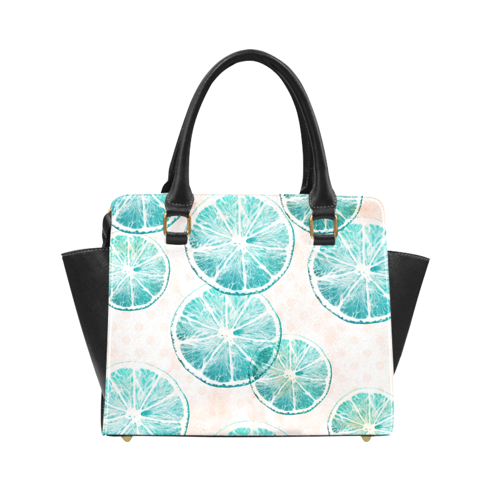 Turquoise Citrus Classic Shoulder Handbag (Model 1653)