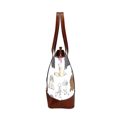 poodles white Tote Handbag (Model 1642)