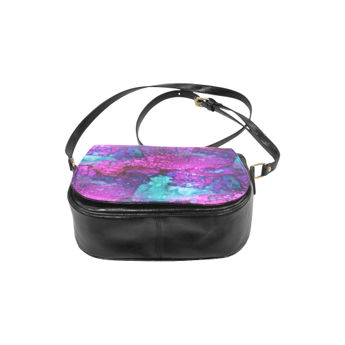 Melting In Purple Classic Saddle Bag/Small (Model 1648)