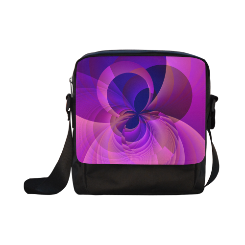 Abstract Infinity in Blue and Purple Crossbody Nylon Bags (Model 1633)