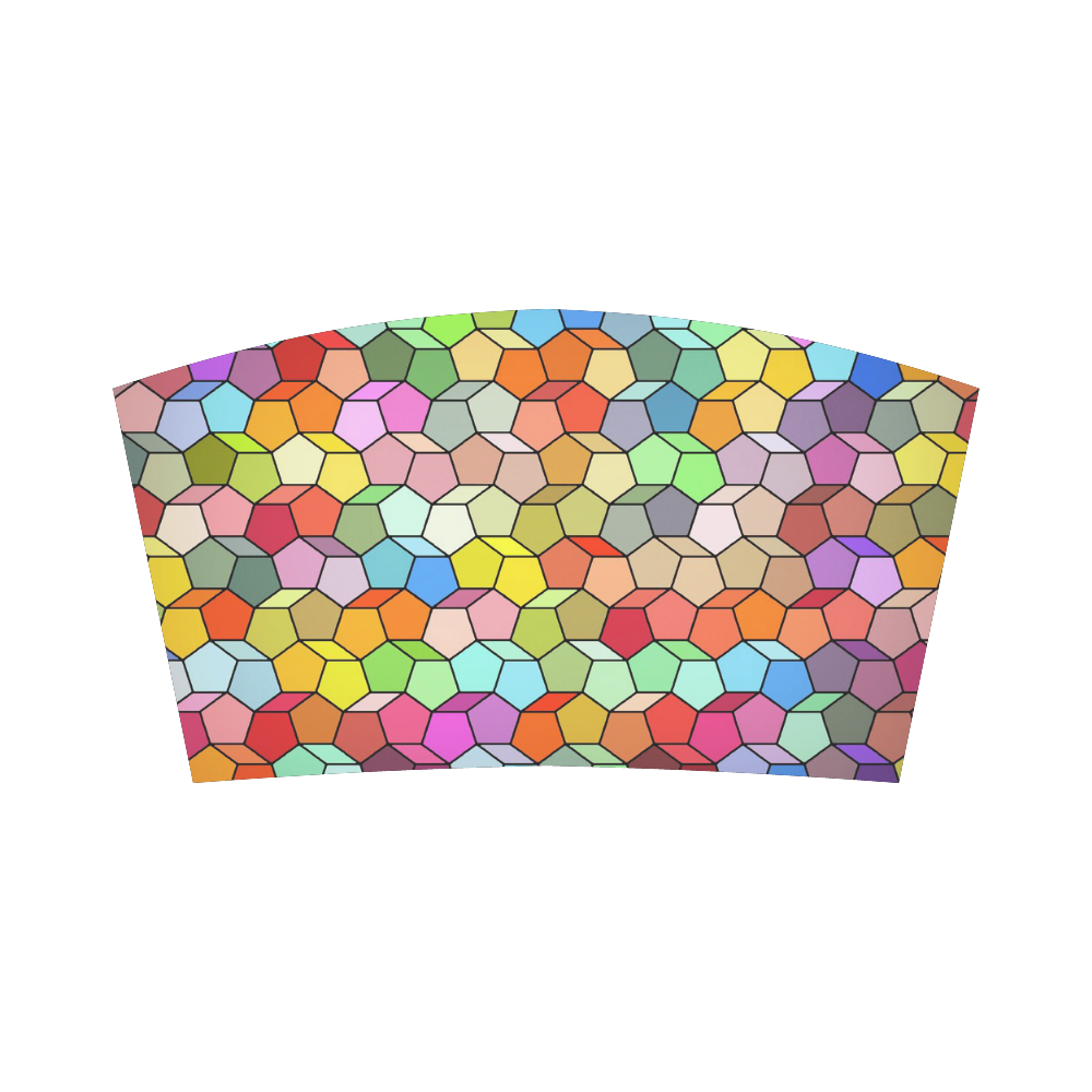 Colorful Polygon Pattern Bandeau Top