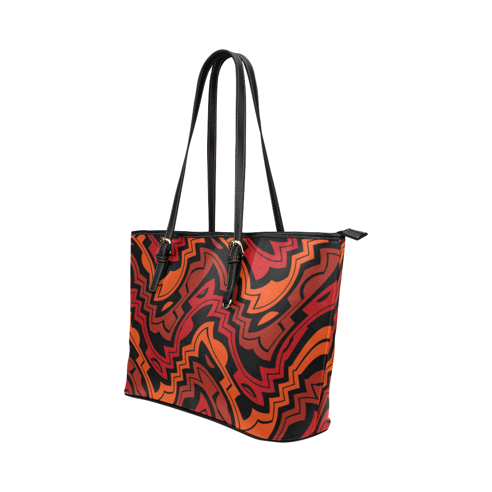 Heat Wave Leather Tote Bag/Large (Model 1651)