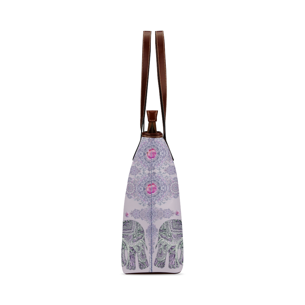 indes 3-2 pink Shoulder Tote Bag (Model 1646)
