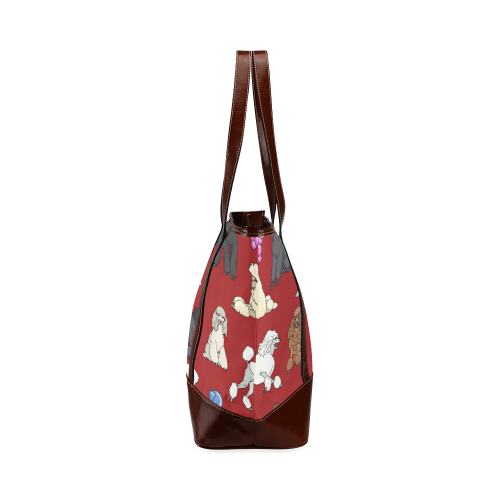 poodles red Tote Handbag (Model 1642)