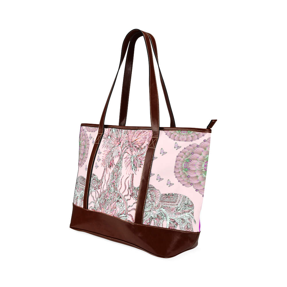indes 3-  pink Tote Handbag (Model 1642)