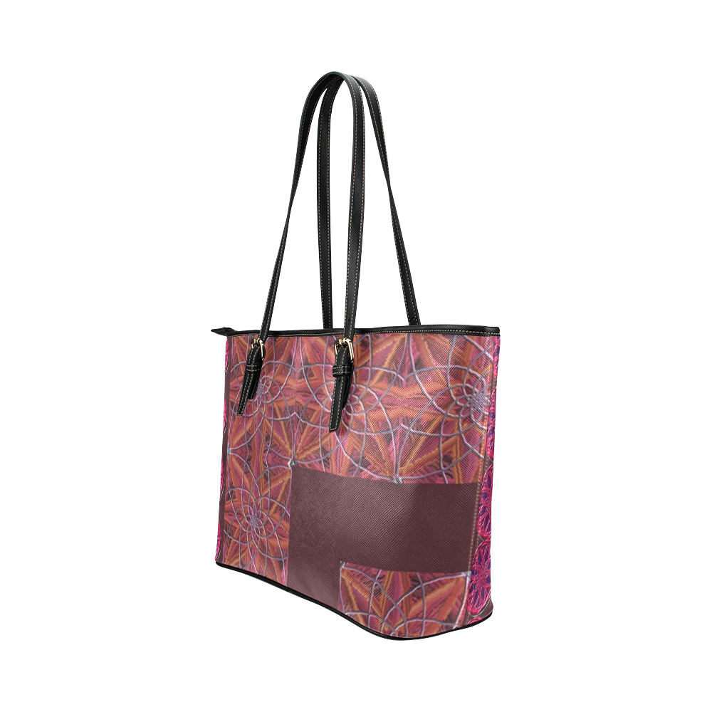 tile 9 (1) Leather Tote Bag/Small (Model 1651)