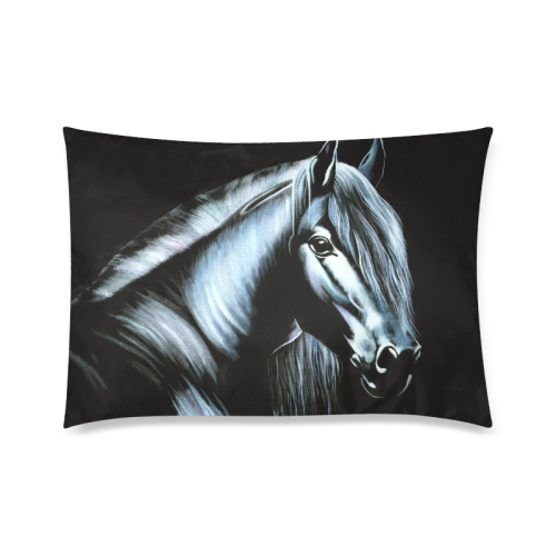 horse velvet Custom Zippered Pillow Case 20"x30" (one side)