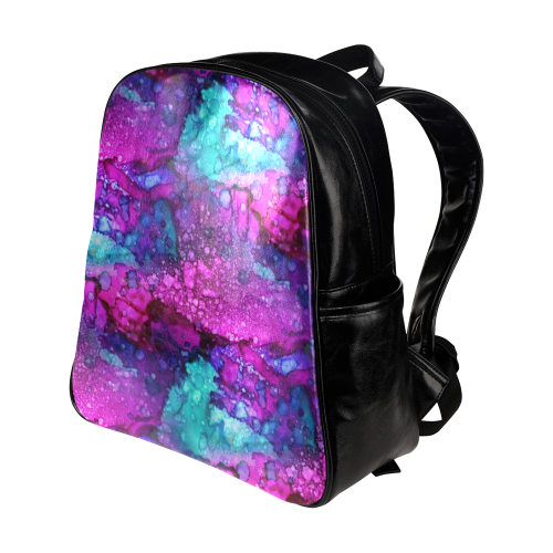 Melting In Purple Multi-Pockets Backpack (Model 1636)