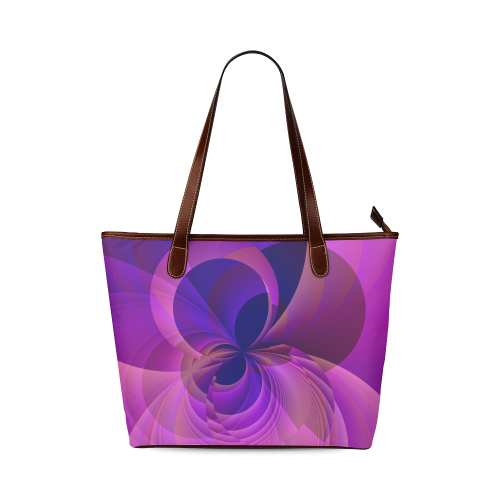 Abstract Infinity in Blue and Purple Shoulder Tote Bag (Model 1646)