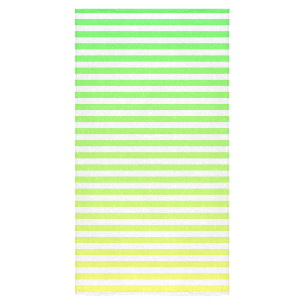 Green/Yellow Ombre Stripe Bath Towel 30"x56"