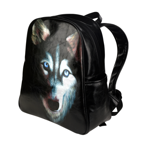 husky velvet Multi-Pockets Backpack (Model 1636)