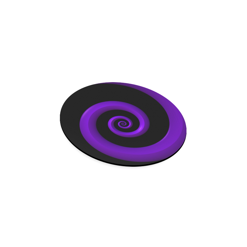Purple/Black Spiral Round Coaster