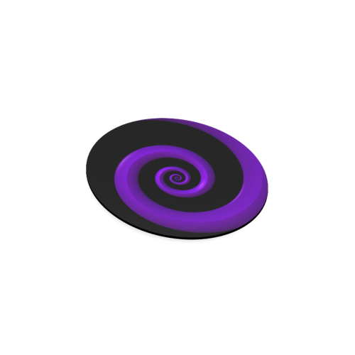 Purple/Black Spiral Round Coaster