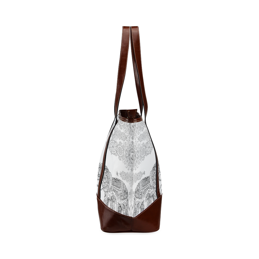 indes 3-2 white Tote Handbag (Model 1642)