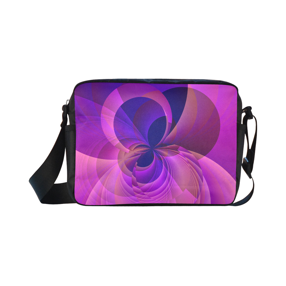Abstract Infinity in Blue and Purple Classic Cross-body Nylon Bags (Model 1632)