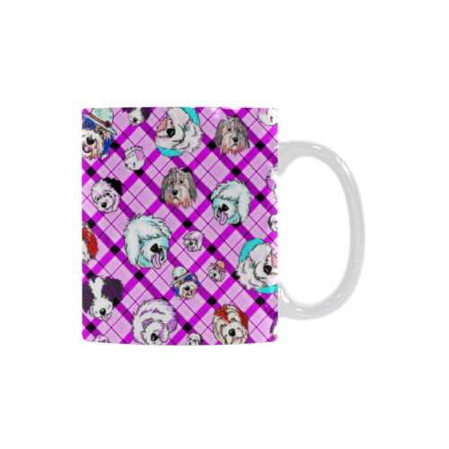 Plaid Sheepies-CRAZY PINK White Mug(11OZ)