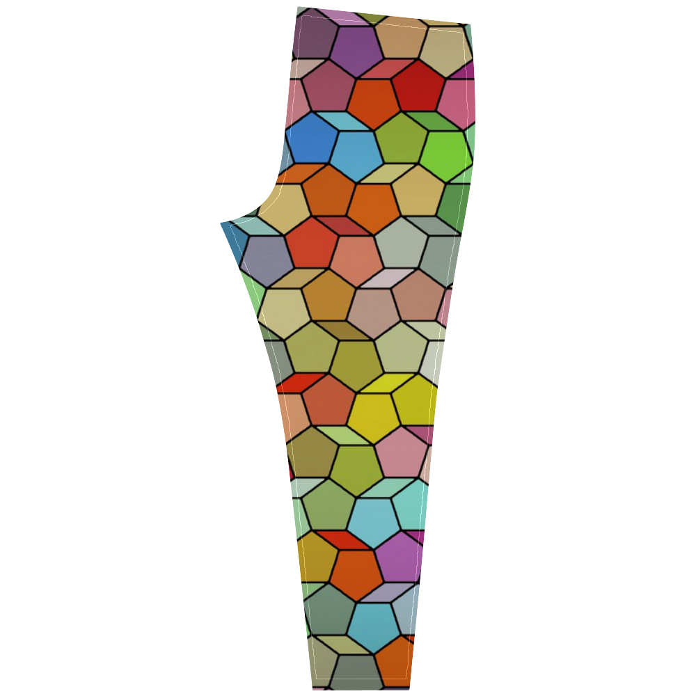 Colorful Polygon Pattern Cassandra Women's Leggings (Model L01)