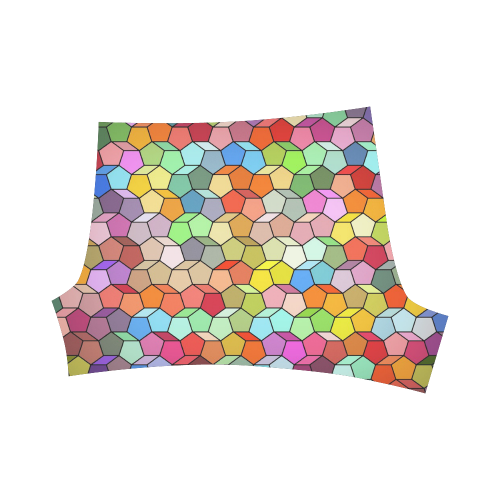 Colorful Polygon Pattern Briseis Skinny Shorts (Model L04)