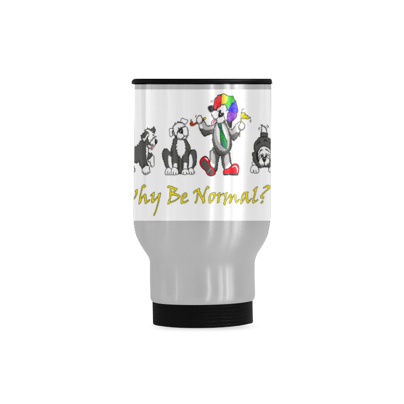 Why BE Normal JPG Travel Mug (Silver) (14 Oz)