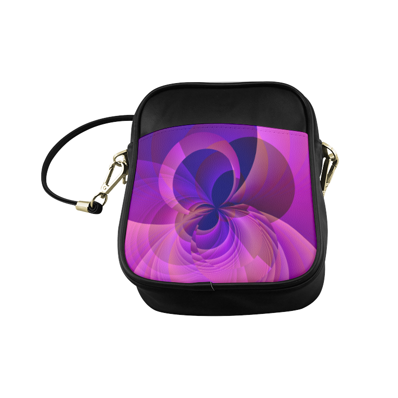 Abstract Infinity in Blue and Purple Sling Bag (Model 1627)