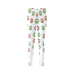 Camo Paw Prints Cassandra Women's Leggings (Model L01)