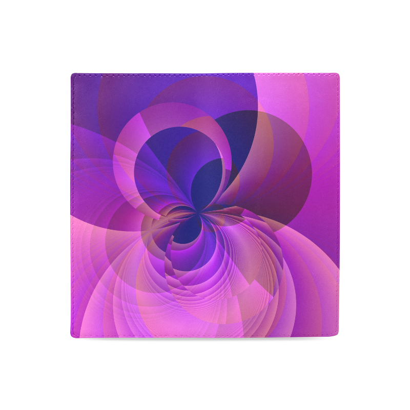 Abstract Infinity in Blue and Purple Women's Leather Wallet (Model 1611)