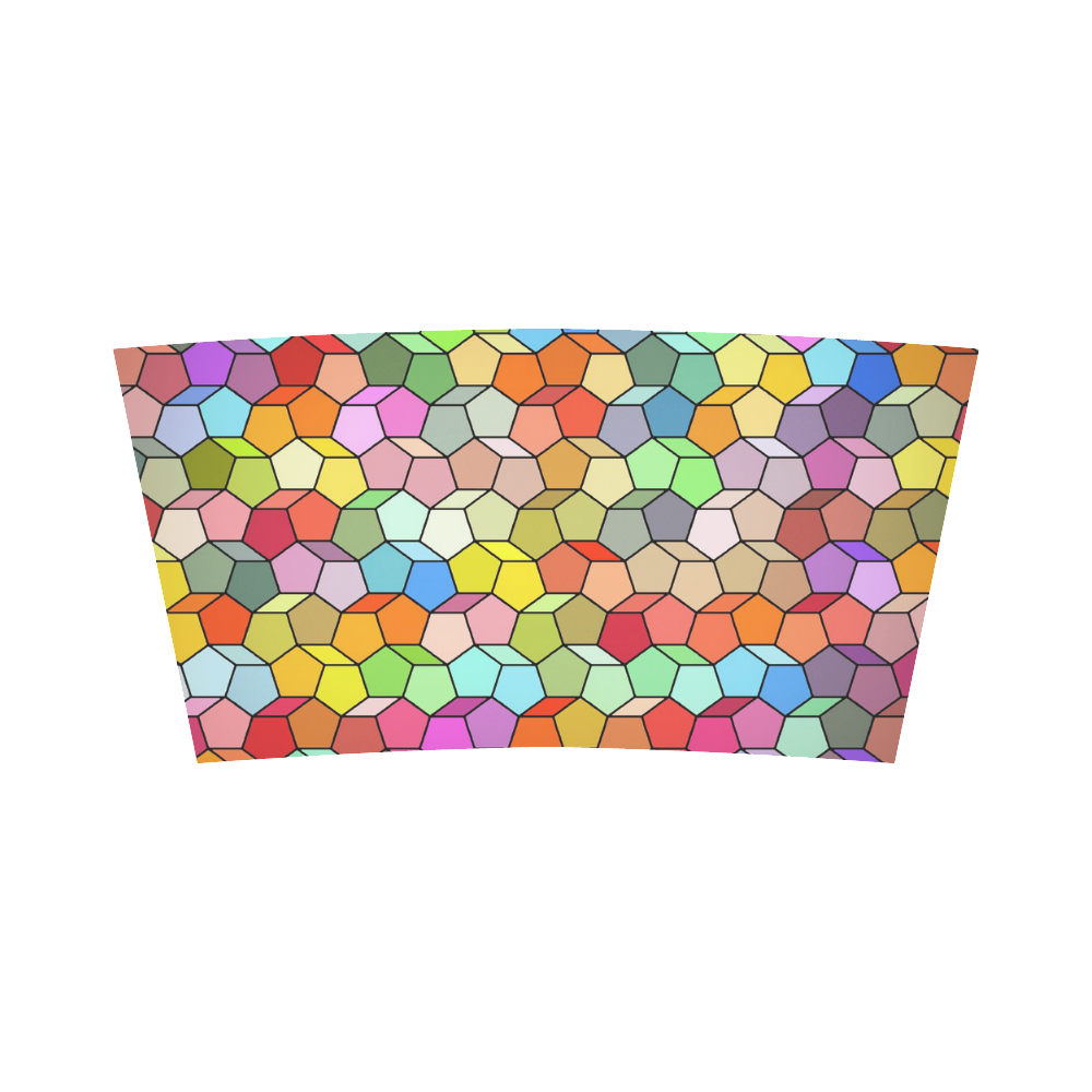 Colorful Polygon Pattern Bandeau Top