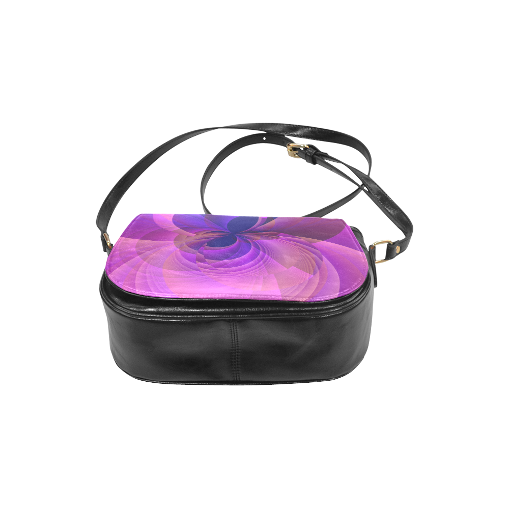 Abstract Infinity in Blue and Purple Classic Saddle Bag/Small (Model 1648)