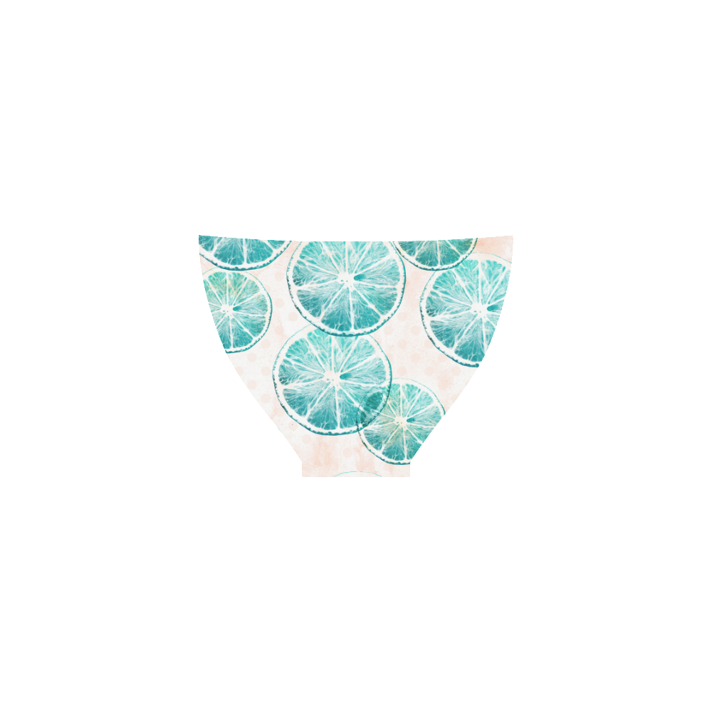 Turquoise Citrus Custom Bikini Swimsuit | ID: D408762