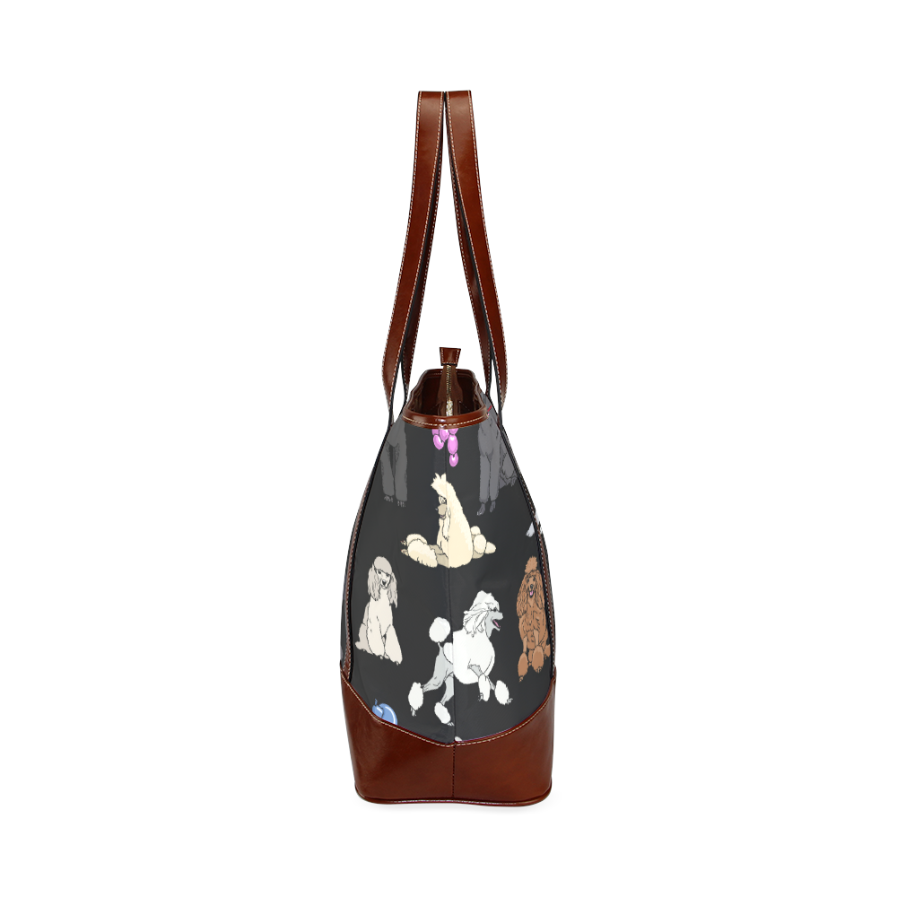 poodles black Tote Handbag (Model 1642)