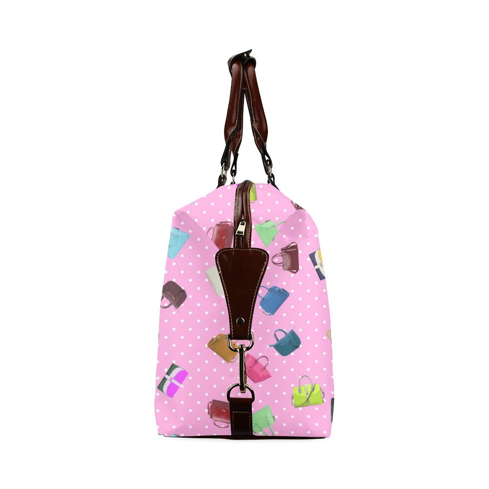 Little Purses and Pink Polka Dots Classic Travel Bag (Model 1643)