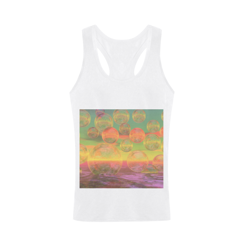 Autumn Ruminations, Abstract Gold Rose Glory Plus-size Men's I-shaped Tank Top (Model T32)