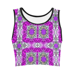 Lion Paws In Abstract Fantasy Women's Crop Top (Model T42)