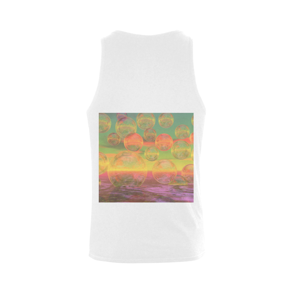 Autumn Ruminations, Abstract Gold Rose Glory Plus-size Men's Shoulder-Free Tank Top (Model T33)