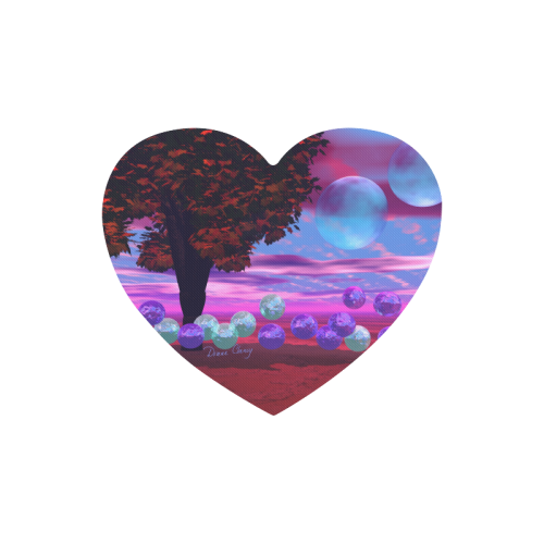 Bubble Garden, Abstract Rose  Azure Wisdom Heart-shaped Mousepad