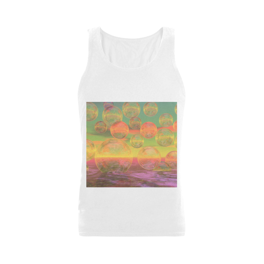 Autumn Ruminations, Abstract Gold Rose Glory Plus-size Men's Shoulder-Free Tank Top (Model T33)