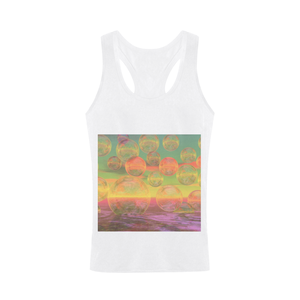 Autumn Ruminations, Abstract Gold Rose Glory Men's I-shaped Tank Top (Model T32)